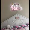 Modern Bebek Odası Duvar Lambası - İklim Gökkuşağı ve Unicorn Temalı