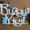 Rüzgar Yiğit İsme Özel Işıklı Duvar Panosu - Uyku Vakti ve Gökyüzü Temalı